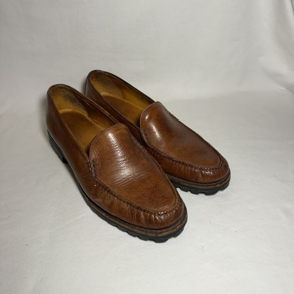 Cole Haan Country Brown Leather Loafers Made in Brazil Womens Shoes Size 10B